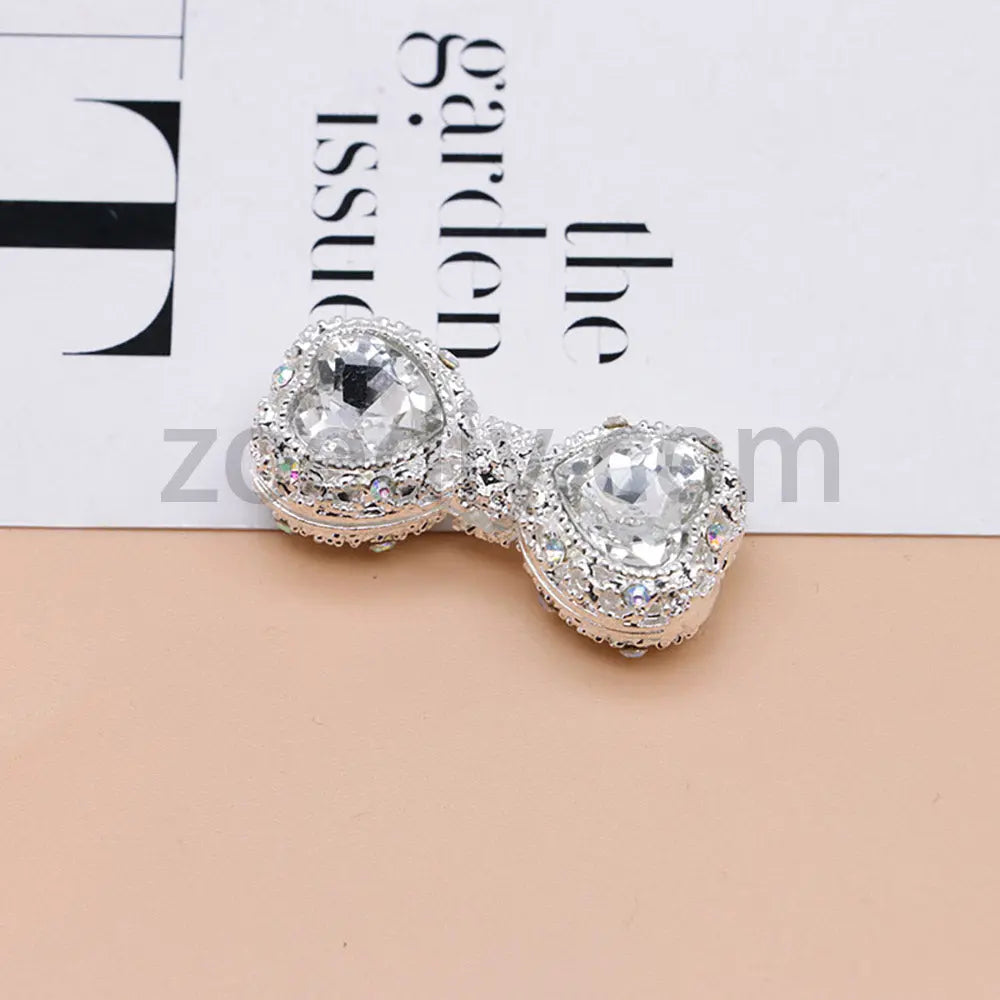 FS4842-Double Heart Bows Beads Fit For Beadable Pens For Keychain Jewelry Making Zoe's DIY Shop