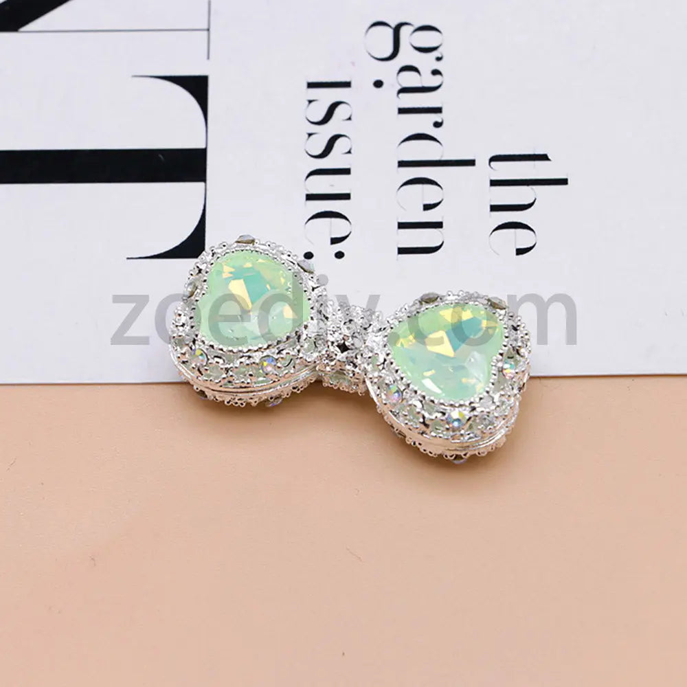 FS4842-Double Heart Bows Beads Fit For Beadable Pens For Keychain Jewelry Making Zoe's DIY Shop