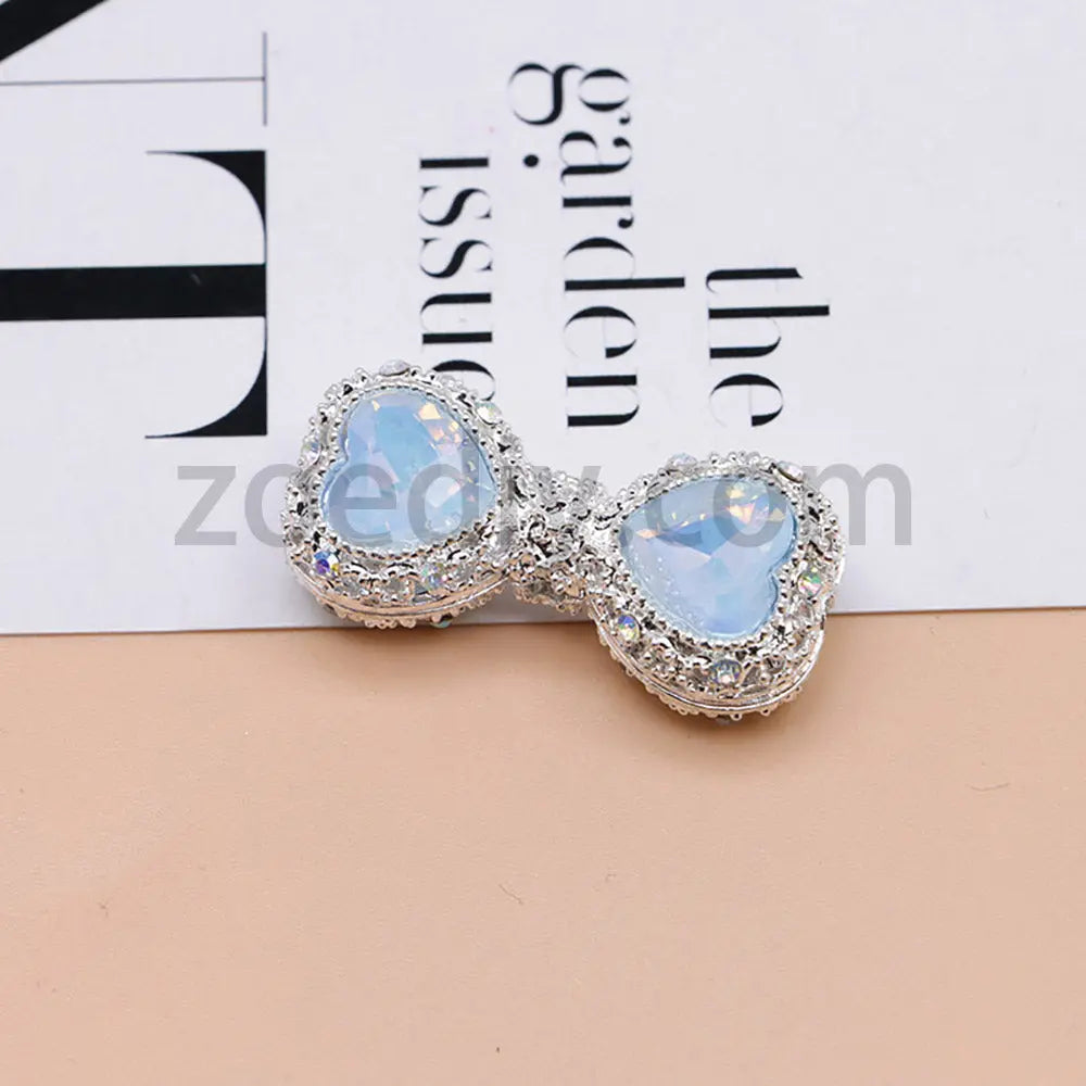 FS4842-Double Heart Bows Beads Fit For Beadable Pens For Keychain Jewelry Making Zoe's DIY Shop