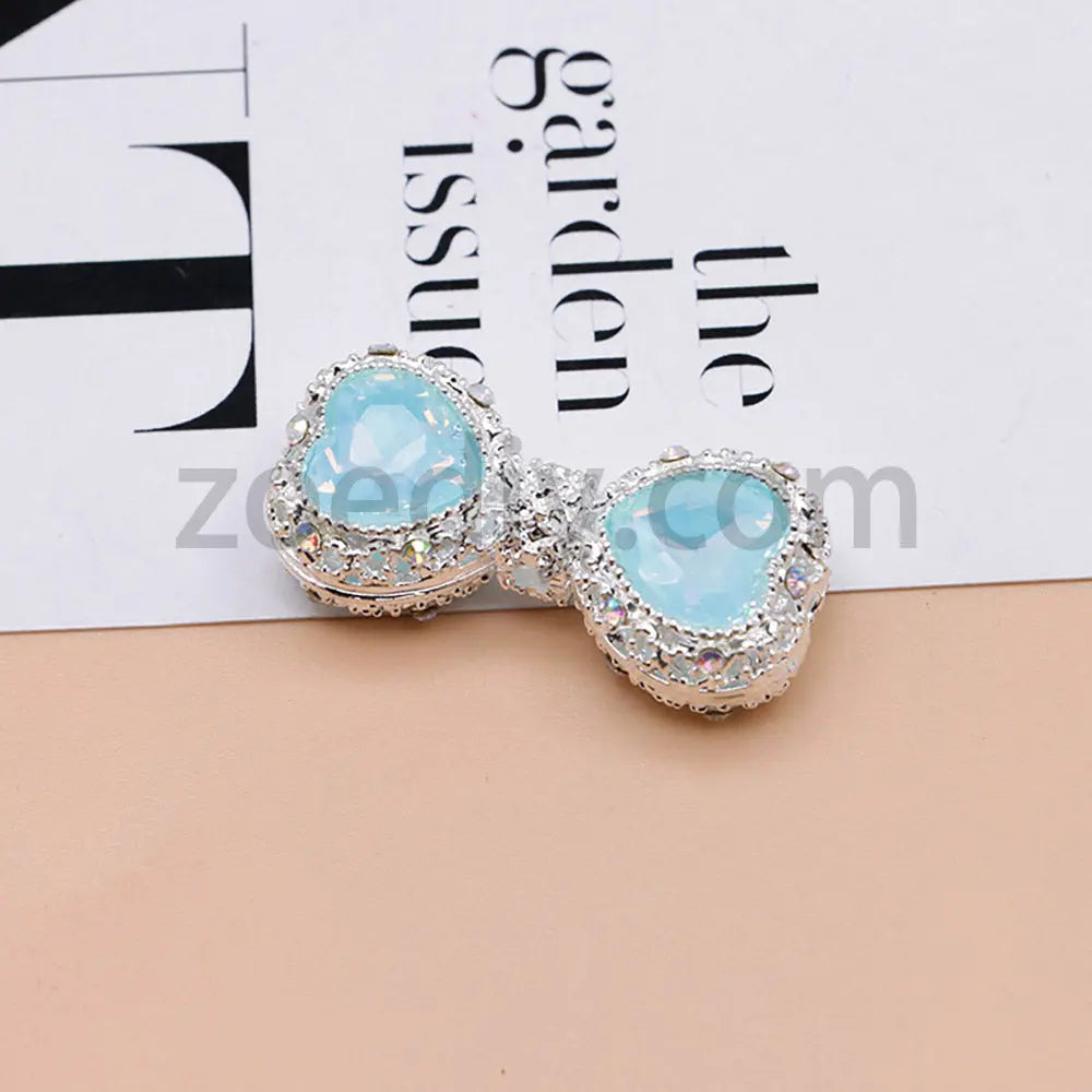 FS4842-Double Heart Bows Beads Fit For Beadable Pens For Keychain Jewelry Making Zoe's DIY Shop