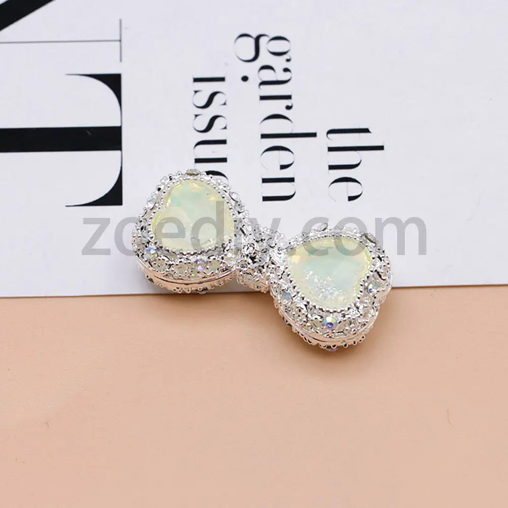 FS4842-Double Heart Bows Beads Fit For Beadable Pens For Keychain Jewelry Making Zoe's DIY Shop