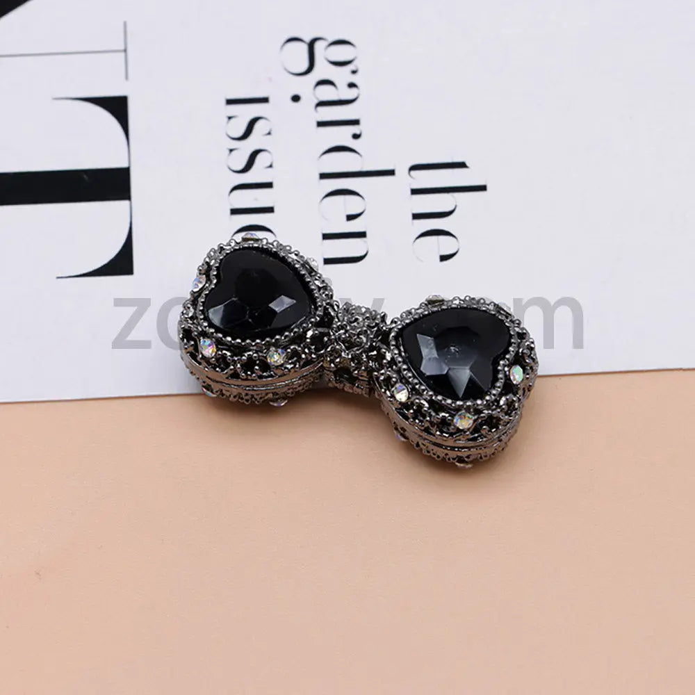 FS4842-Double Heart Bows Beads Fit For Beadable Pens For Keychain Jewelry Making Zoe's DIY Shop