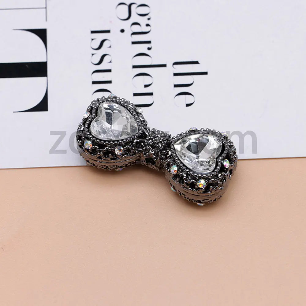 FS4842-Double Heart Bows Beads Fit For Beadable Pens For Keychain Jewelry Making Zoe's DIY Shop