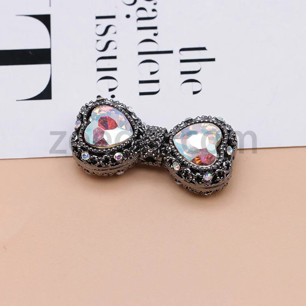 FS4842-Double Heart Bows Beads Fit For Beadable Pens For Keychain Jewelry Making Zoe's DIY Shop