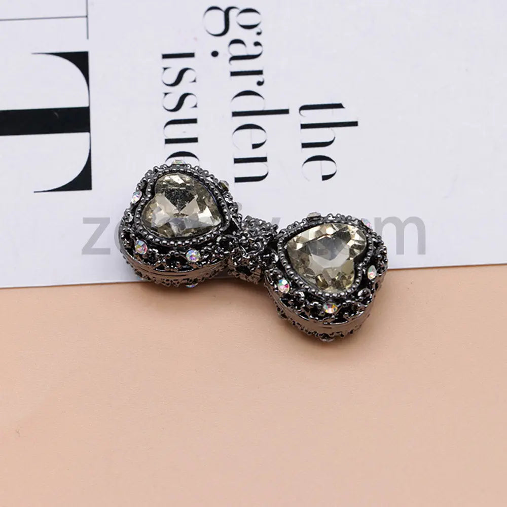 FS4842-Double Heart Bows Beads Fit For Beadable Pens For Keychain Jewelry Making Zoe's DIY Shop