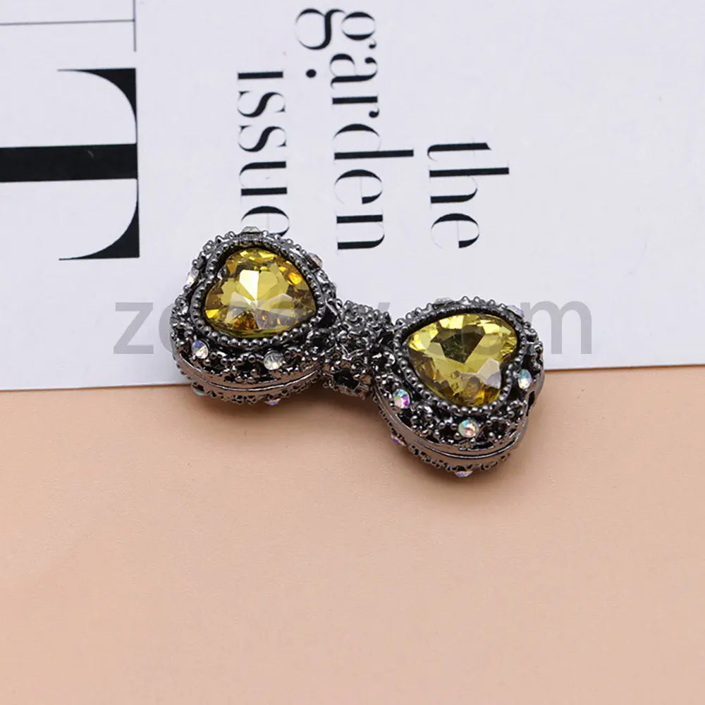 FS4842-Double Heart Bows Beads Fit For Beadable Pens For Keychain Jewelry Making Zoe's DIY Shop