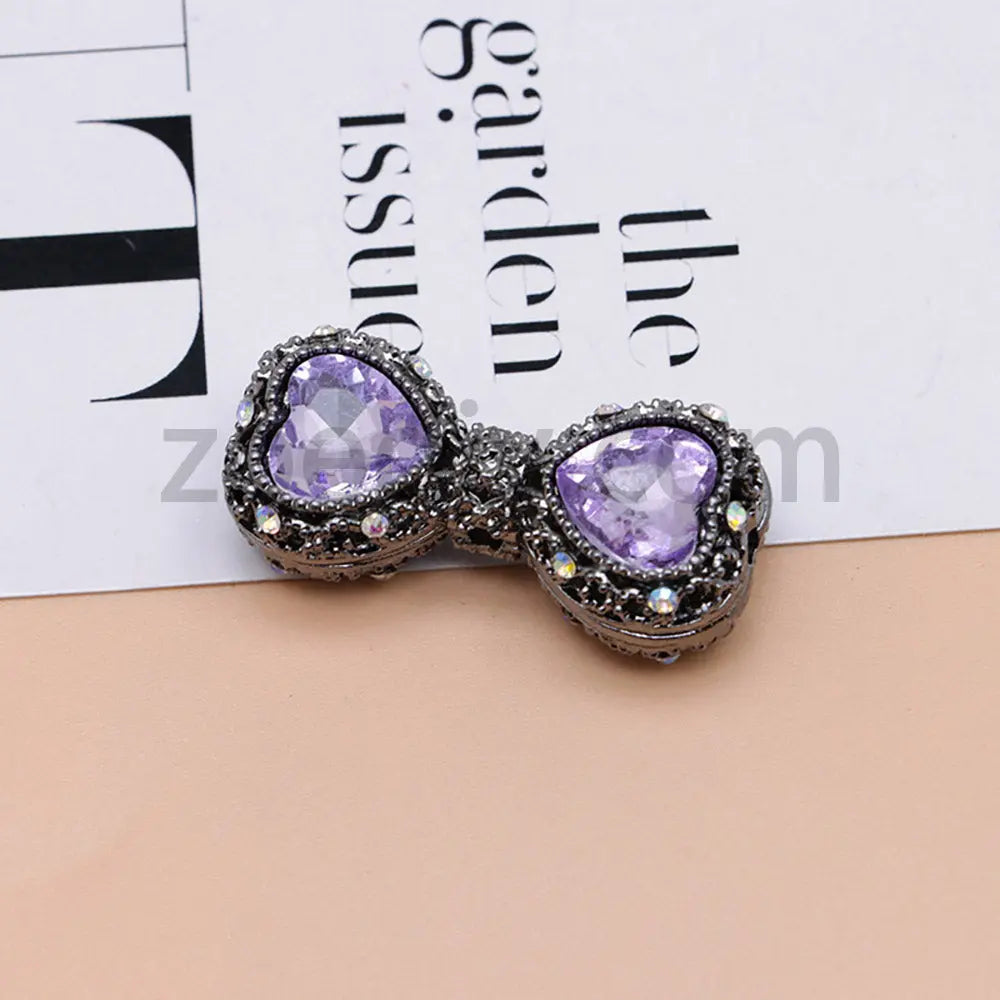 FS4842-Double Heart Bows Beads Fit For Beadable Pens For Keychain Jewelry Making Zoe's DIY Shop