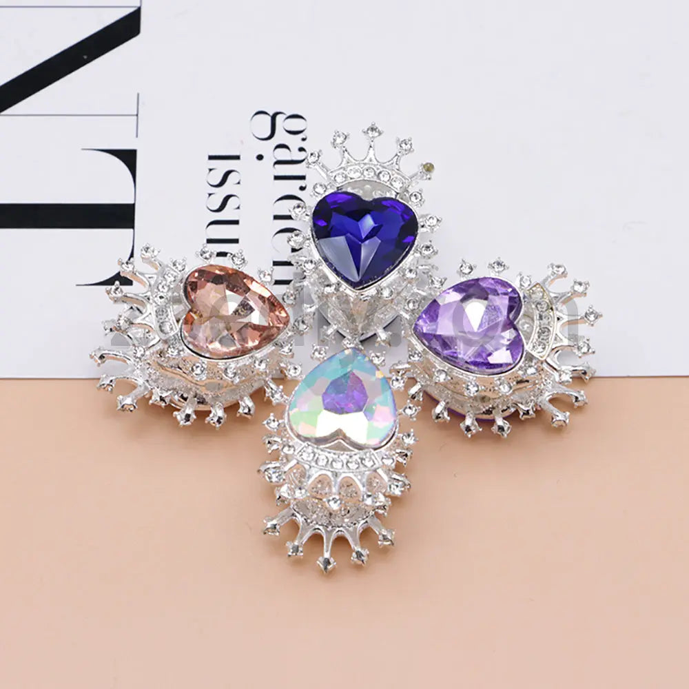 FS4843-Heart Crown Diamond Beads Fit For Beadable Pens For Keychain Jewelry Making Zoe's DIY Shop