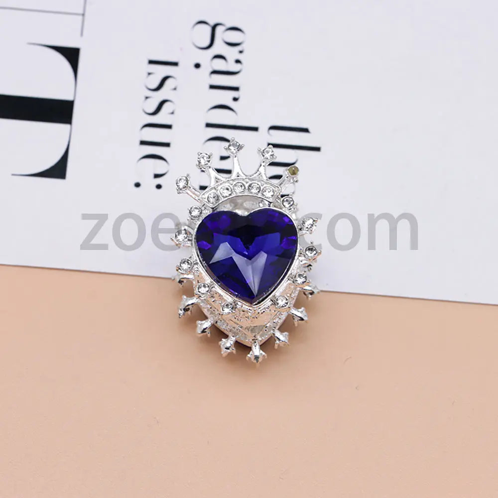 FS4843-Heart Crown Diamond Beads Fit For Beadable Pens For Keychain Jewelry Making Zoe's DIY Shop