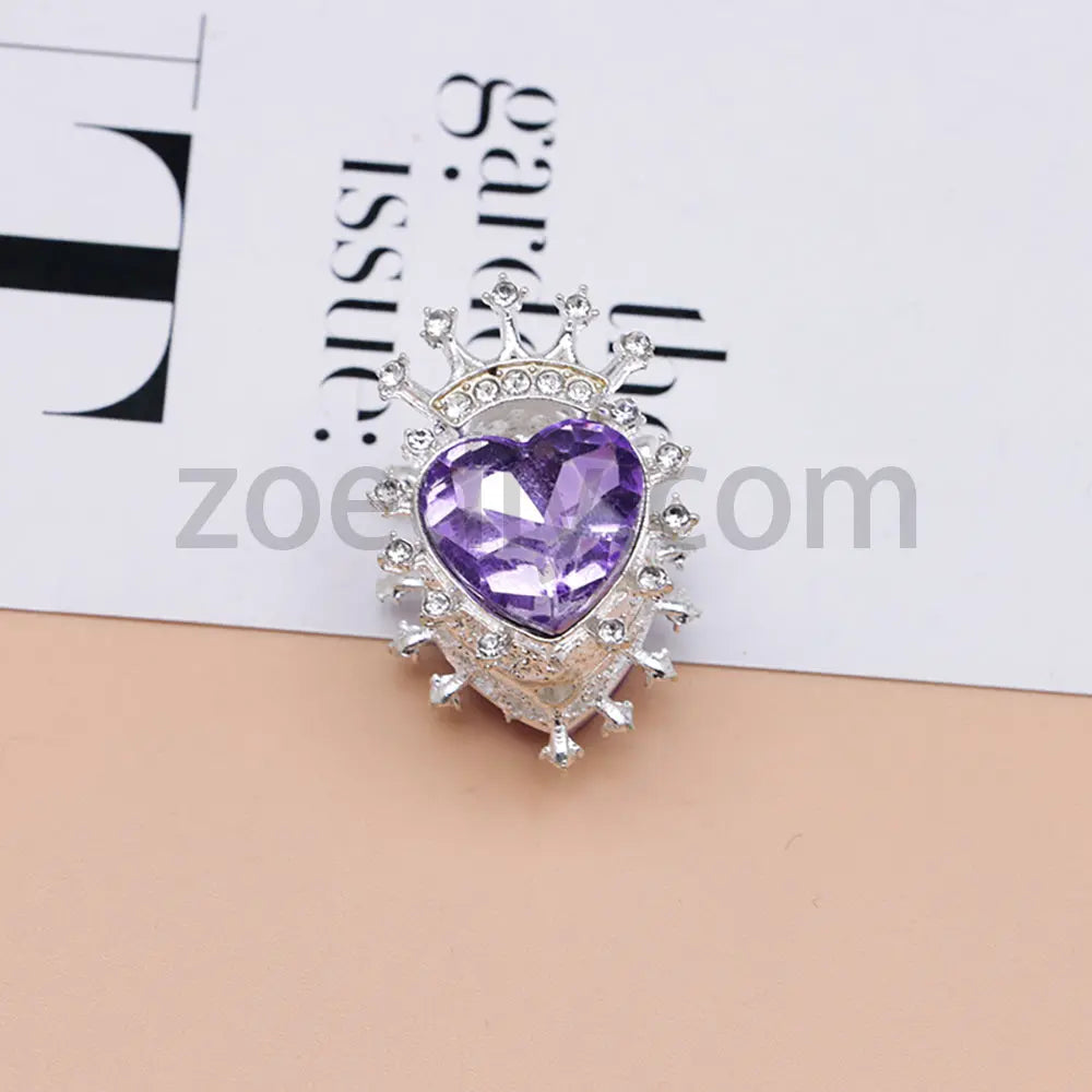 FS4843-Heart Crown Diamond Beads Fit For Beadable Pens For Keychain Jewelry Making Zoe's DIY Shop
