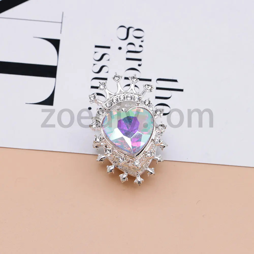 FS4843-Heart Crown Diamond Beads Fit For Beadable Pens For Keychain Jewelry Making Zoe's DIY Shop
