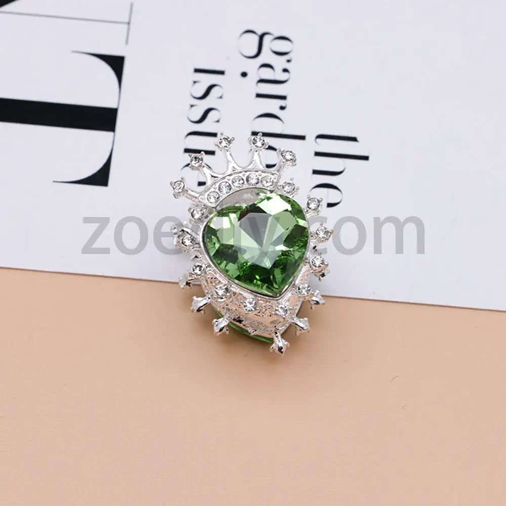FS4843-Heart Crown Diamond Beads Fit For Beadable Pens For Keychain Jewelry Making Zoe's DIY Shop