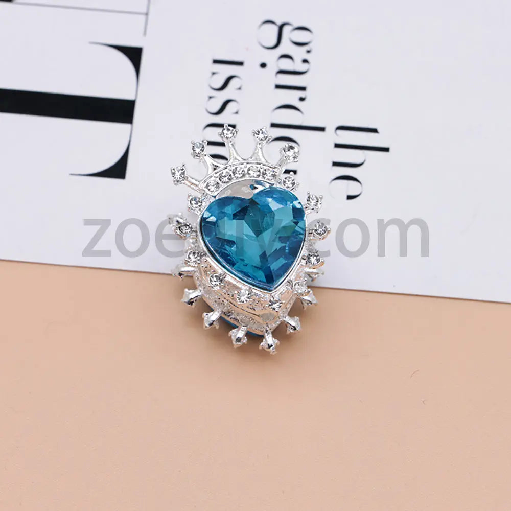 FS4843-Heart Crown Diamond Beads Fit For Beadable Pens For Keychain Jewelry Making Zoe's DIY Shop