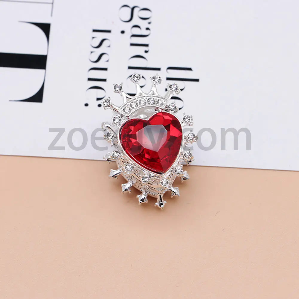 FS4843-Heart Crown Diamond Beads Fit For Beadable Pens For Keychain Jewelry Making Zoe's DIY Shop