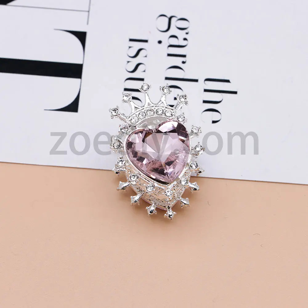 FS4843-Heart Crown Diamond Beads Fit For Beadable Pens For Keychain Jewelry Making Zoe's DIY Shop