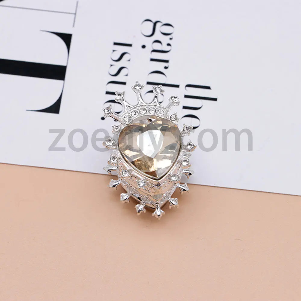 FS4843-Heart Crown Diamond Beads Fit For Beadable Pens For Keychain Jewelry Making Zoe's DIY Shop