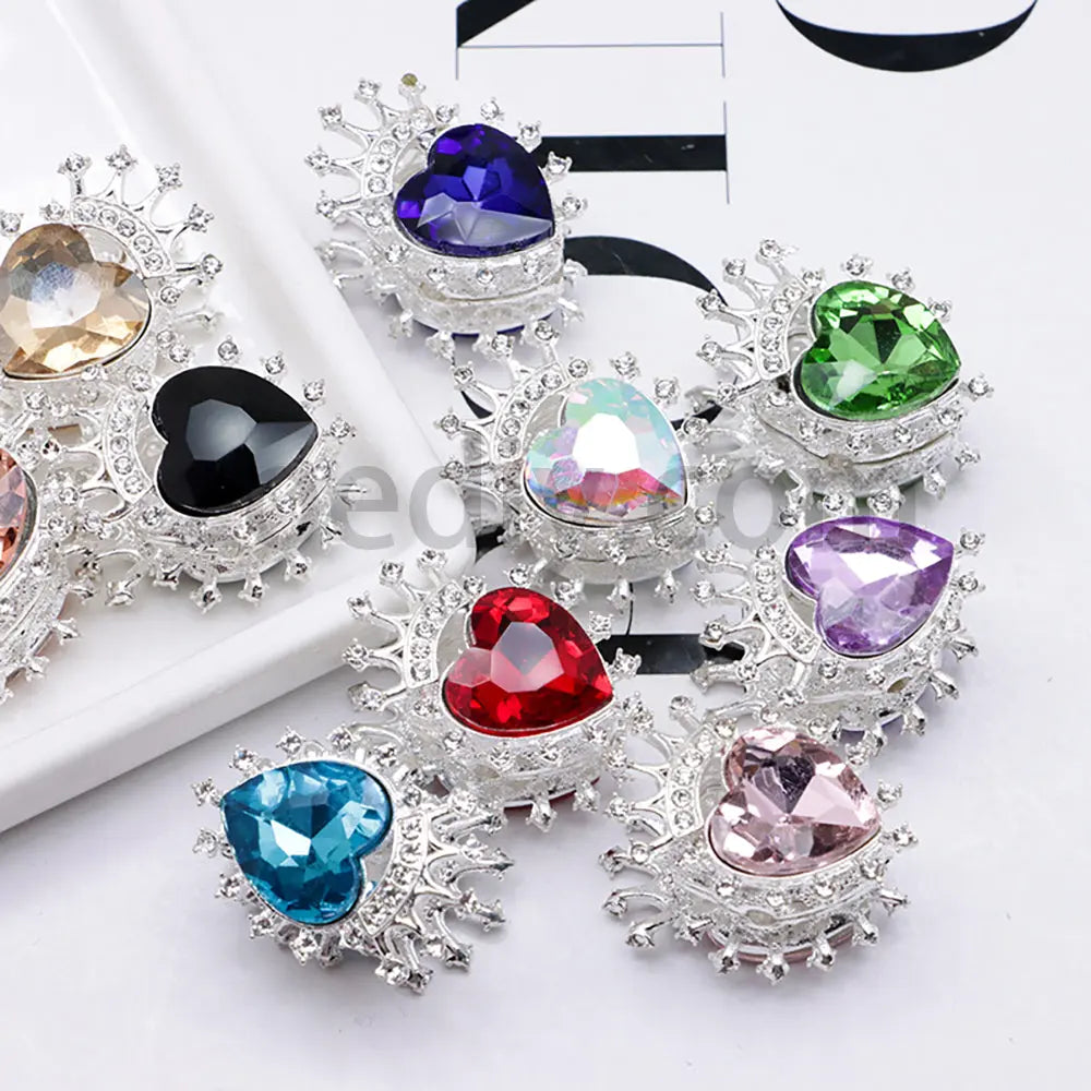 FS4843-Heart Crown Diamond Beads Fit For Beadable Pens For Keychain Jewelry Making Zoe's DIY Shop