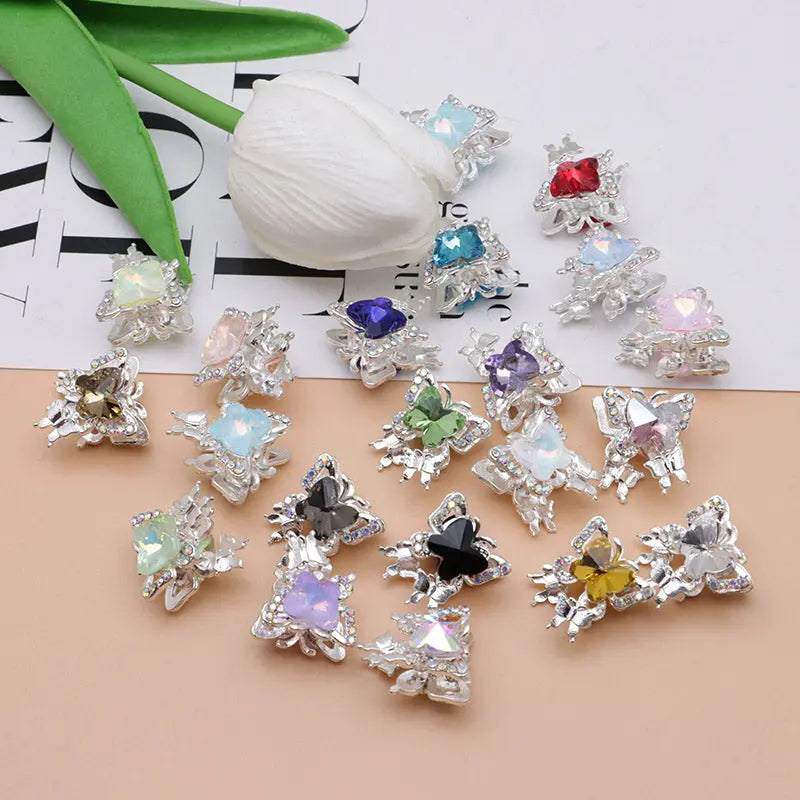 FS4844- Approximately 2×1.8×1.6 Cm Butterfly Alloy Beads Four For Keychain Jewelry Making Zoe's DIY Shop