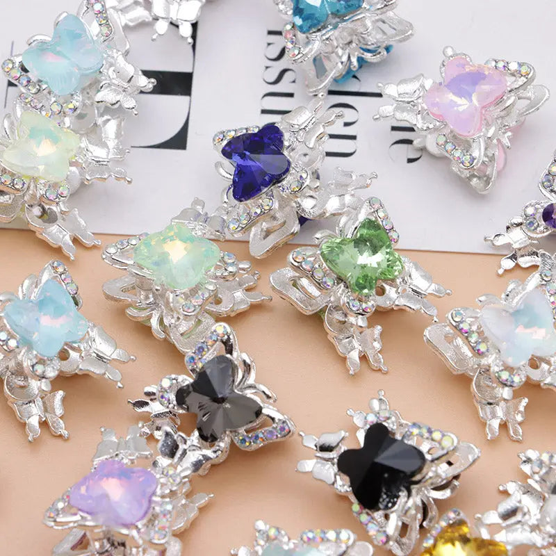 FS4844- Approximately 2×1.8×1.6 Cm Butterfly Alloy Beads Four For Keychain Jewelry Making Zoe's DIY Shop