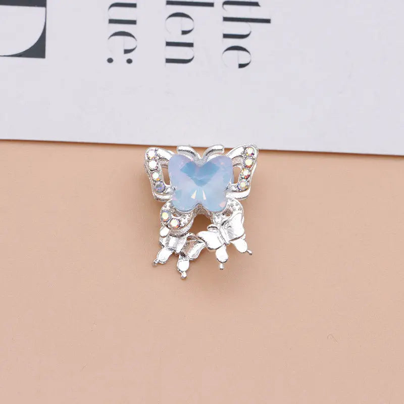 FS4844- Approximately 2×1.8×1.6 Cm Butterfly Alloy Beads Four For Keychain Jewelry Making Zoe's DIY Shop