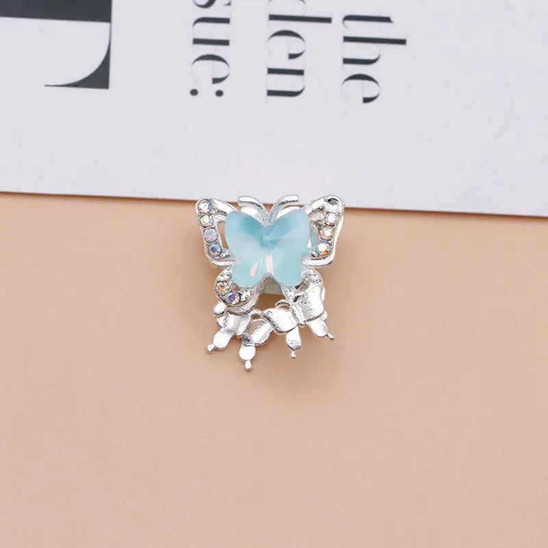 FS4844- Approximately 2×1.8×1.6 Cm Butterfly Alloy Beads Four For Keychain Jewelry Making Zoe's DIY Shop