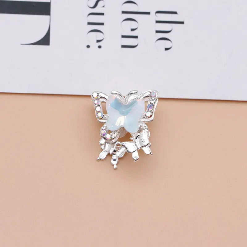 FS4844- Approximately 2×1.8×1.6 Cm Butterfly Alloy Beads Four For Keychain Jewelry Making Zoe's DIY Shop