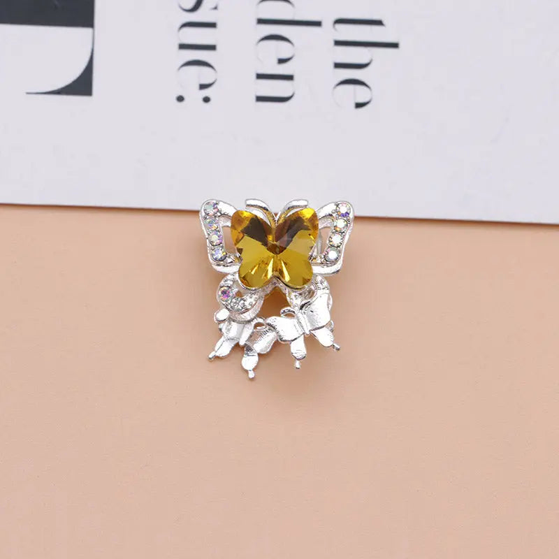 FS4844- Approximately 2×1.8×1.6 Cm Butterfly Alloy Beads Four For Keychain Jewelry Making Zoe's DIY Shop