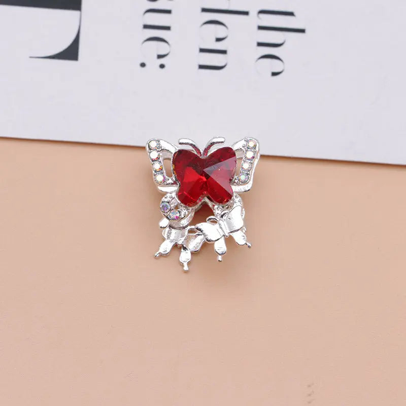 FS4844- Approximately 2×1.8×1.6 Cm Butterfly Alloy Beads Four For Keychain Jewelry Making Zoe's DIY Shop