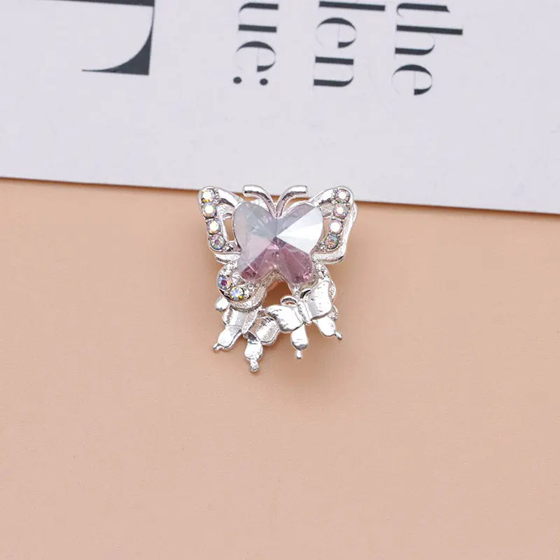 FS4844- Approximately 2×1.8×1.6 Cm Butterfly Alloy Beads Four For Keychain Jewelry Making Zoe's DIY Shop