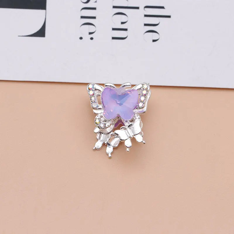 FS4844- Approximately 2×1.8×1.6 Cm Butterfly Alloy Beads Four For Keychain Jewelry Making Zoe's DIY Shop