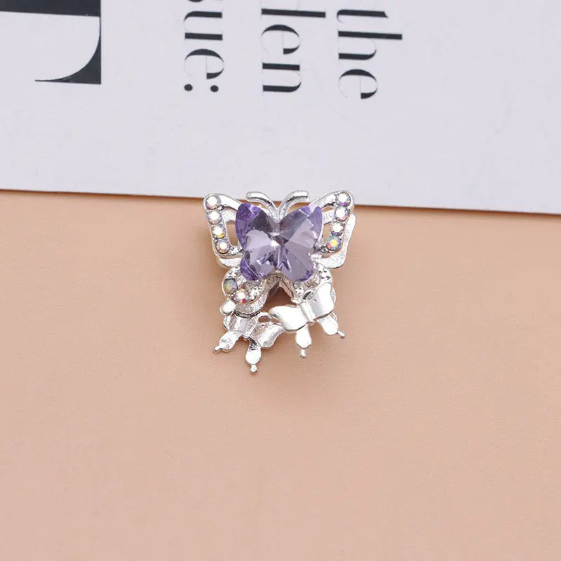 FS4844- Approximately 2×1.8×1.6 Cm Butterfly Alloy Beads Four For Keychain Jewelry Making Zoe's DIY Shop