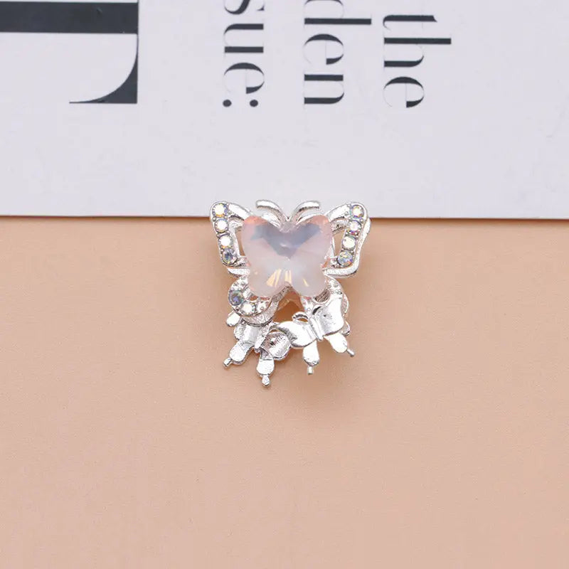 FS4844- Approximately 2×1.8×1.6 Cm Butterfly Alloy Beads Four For Keychain Jewelry Making Zoe's DIY Shop