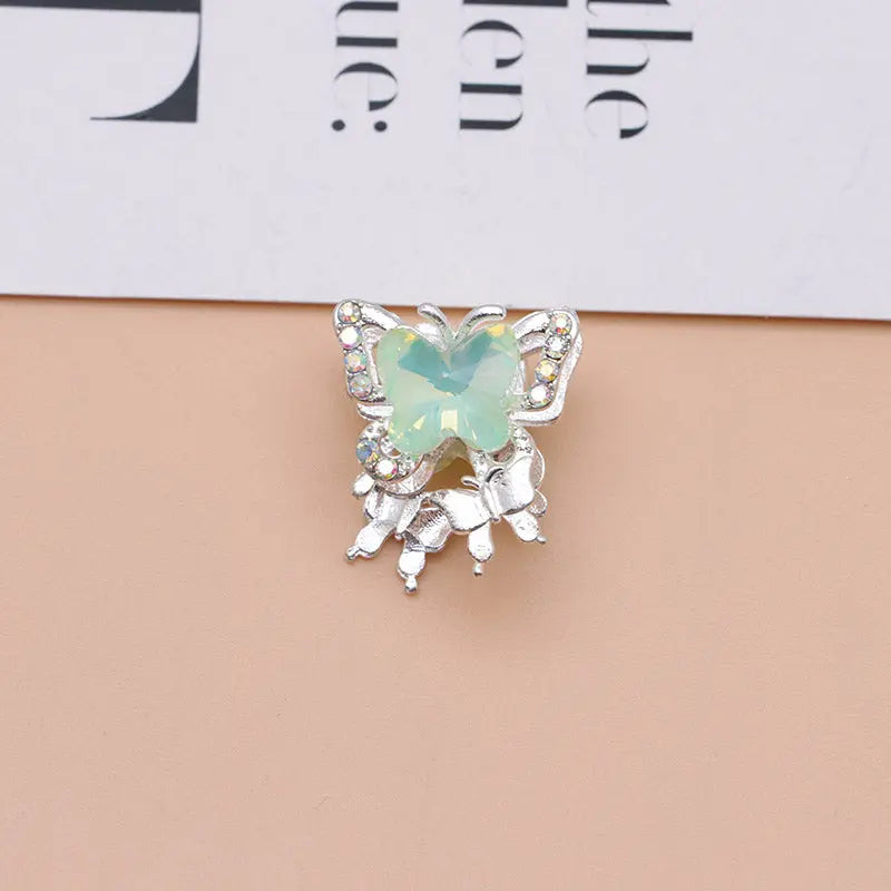 FS4844- Approximately 2×1.8×1.6 Cm Butterfly Alloy Beads Four For Keychain Jewelry Making Zoe's DIY Shop
