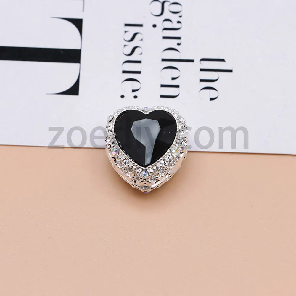 FS4845-Hollowed Heart Diamond Beads Fit For Beadable Pens For Keychain Jewelry Making Zoe's DIY Shop