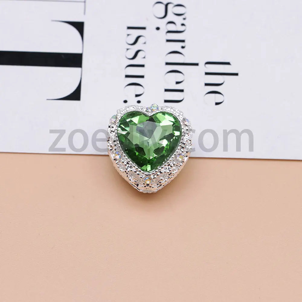 FS4845-Hollowed Heart Diamond Beads Fit For Beadable Pens For Keychain Jewelry Making Zoe's DIY Shop