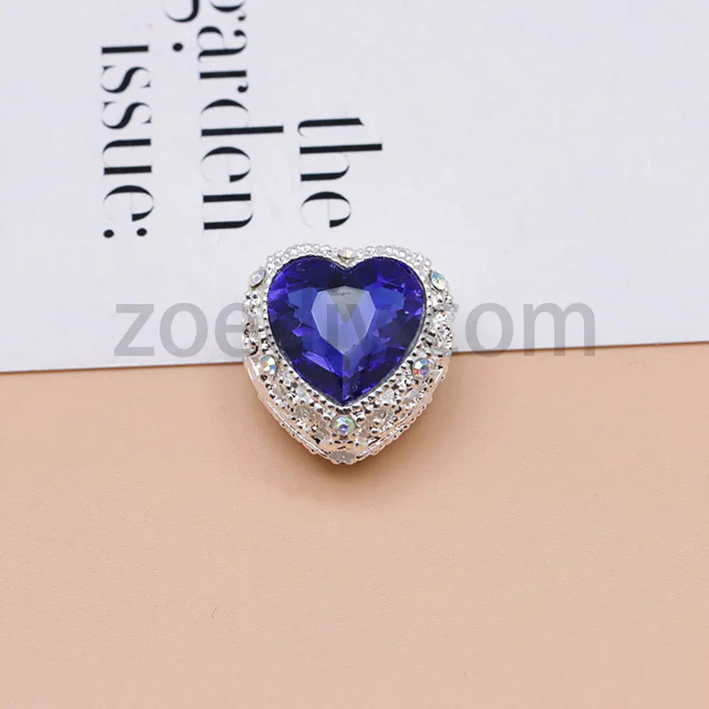 FS4845-Hollowed Heart Diamond Beads Fit For Beadable Pens For Keychain Jewelry Making Zoe's DIY Shop
