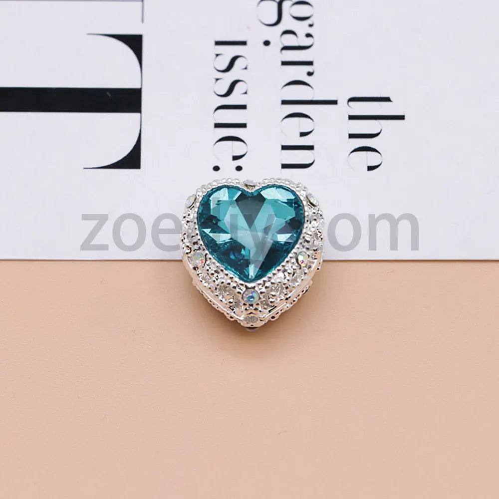 FS4845-Hollowed Heart Diamond Beads Fit For Beadable Pens For Keychain Jewelry Making Zoe's DIY Shop