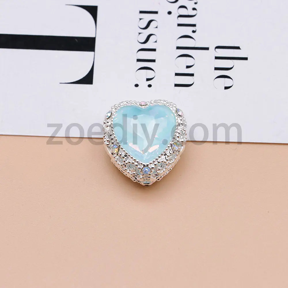 FS4845-Hollowed Heart Diamond Beads Fit For Beadable Pens For Keychain Jewelry Making Zoe's DIY Shop