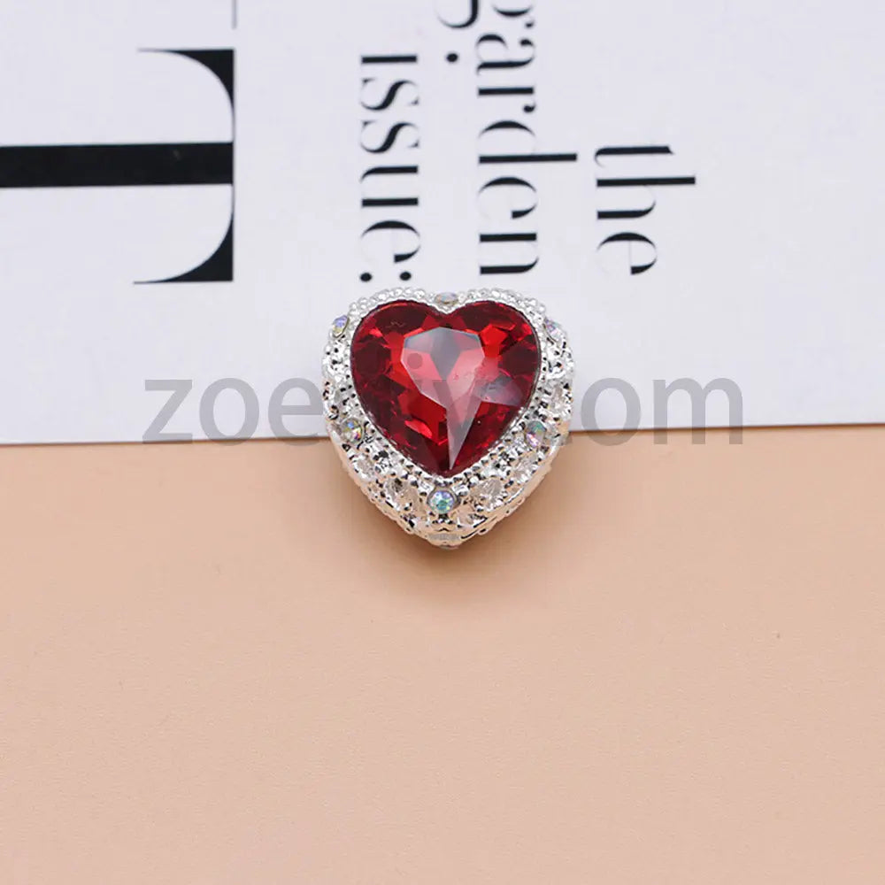 FS4845-Hollowed Heart Diamond Beads Fit For Beadable Pens For Keychain Jewelry Making Zoe's DIY Shop