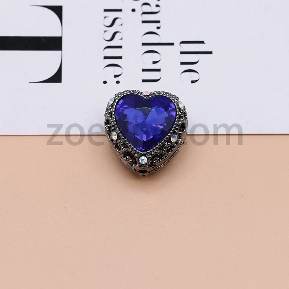 FS4845-Hollowed Heart Diamond Beads Fit For Beadable Pens For Keychain Jewelry Making Zoe's DIY Shop