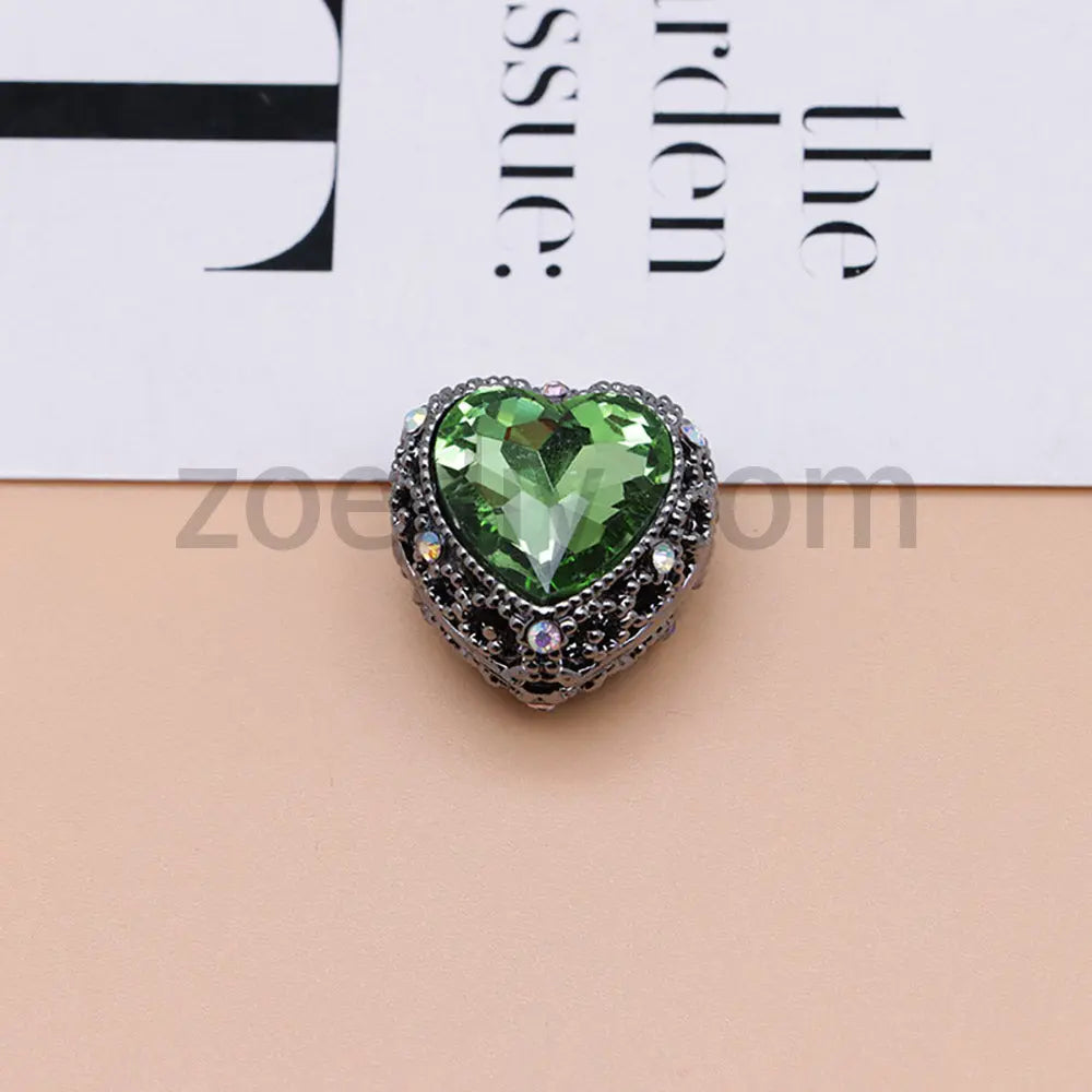 FS4845-Hollowed Heart Diamond Beads Fit For Beadable Pens For Keychain Jewelry Making Zoe's DIY Shop
