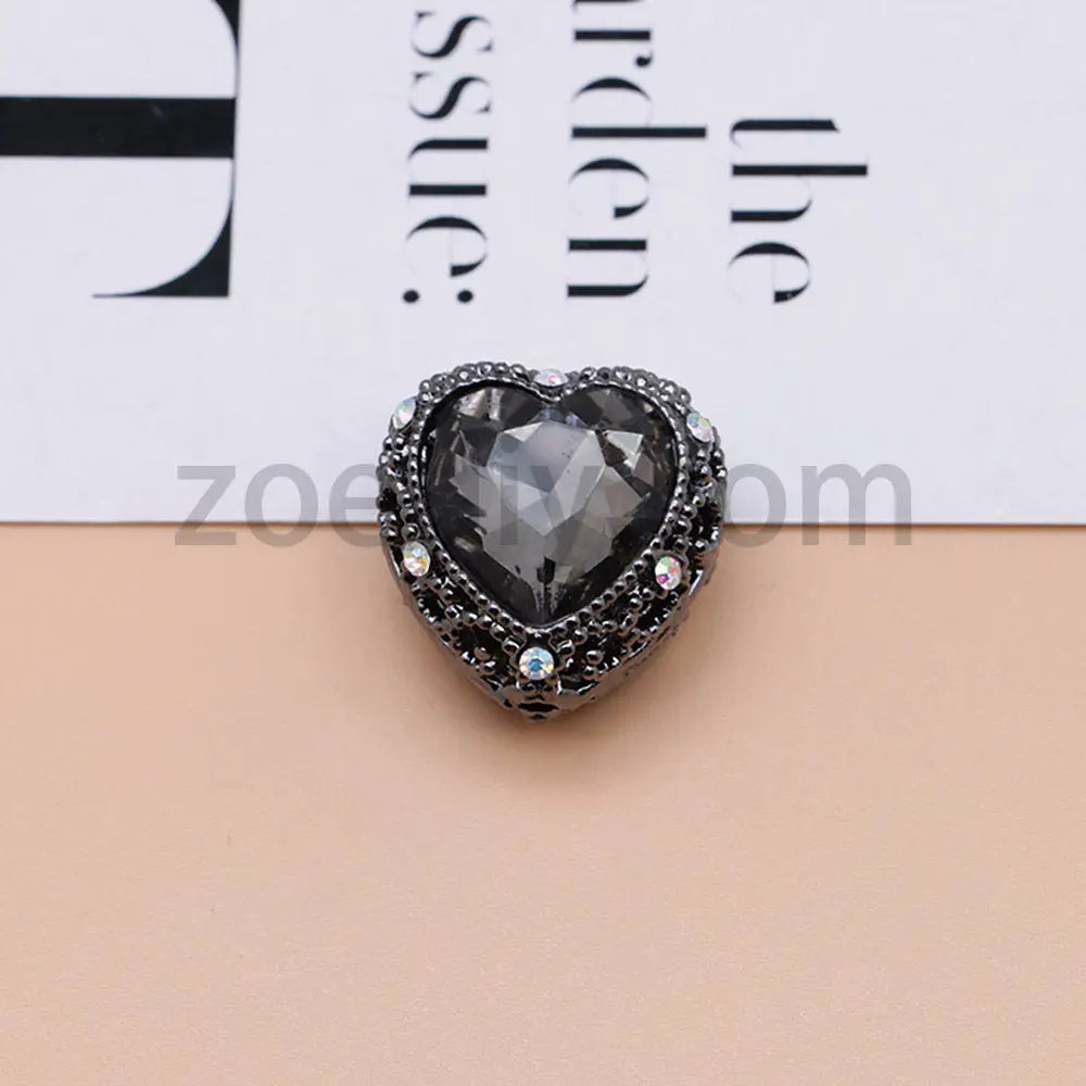FS4845-Hollowed Heart Diamond Beads Fit For Beadable Pens For Keychain Jewelry Making Zoe's DIY Shop