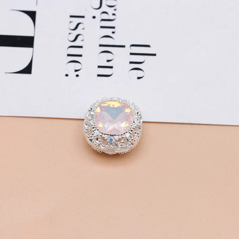 FS4846- 17mm×17mm Square Mocha Alloy Beads That Can Pass Through A Pen Zoe's DIY Shop