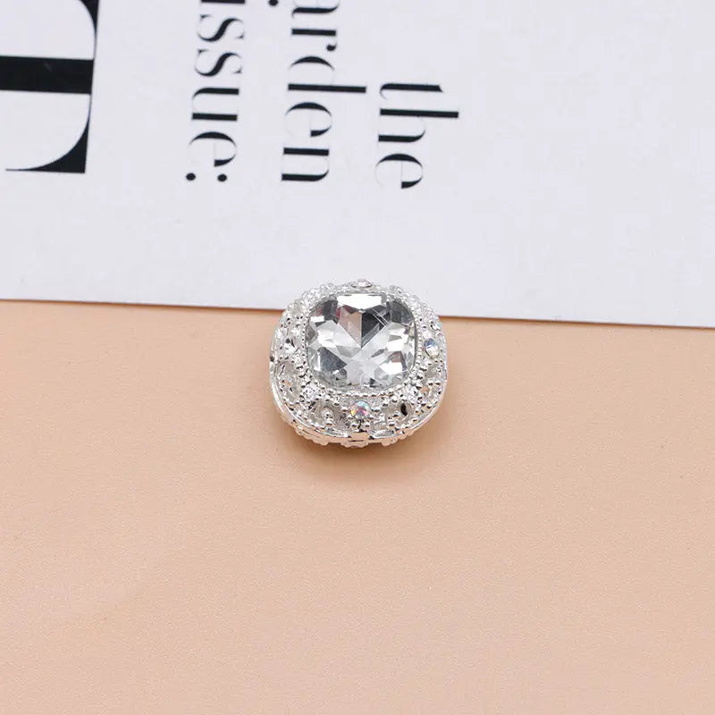 FS4846- 17mm×17mm Square Mocha Alloy Beads That Can Pass Through A Pen Zoe's DIY Shop