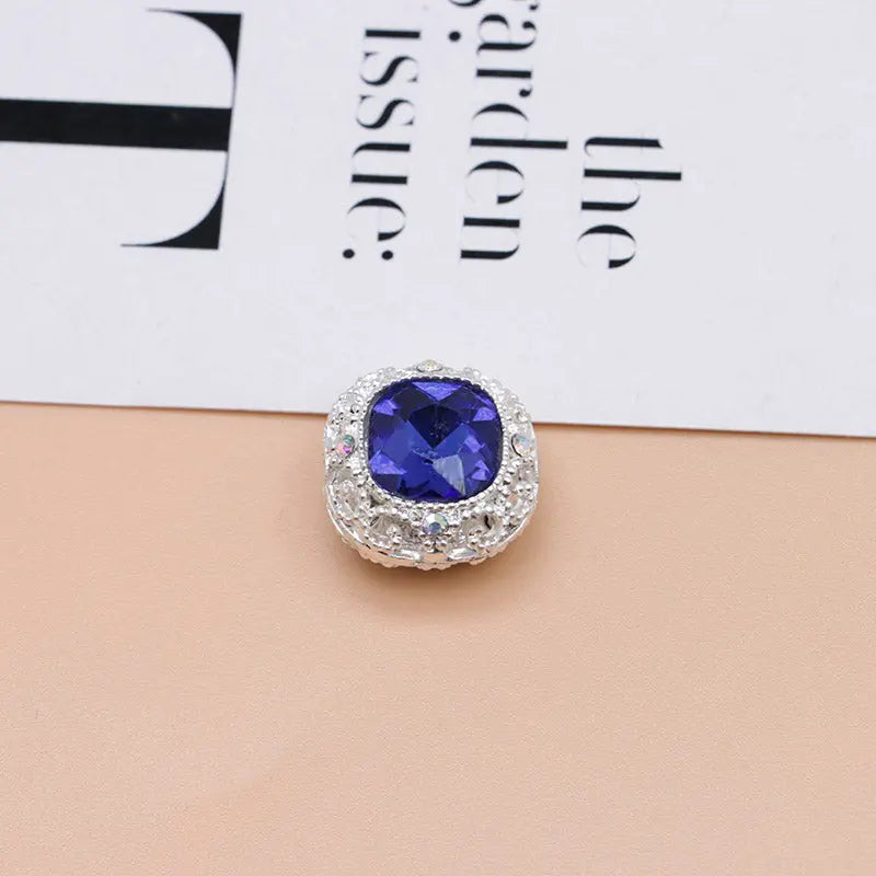 FS4846- 17mm×17mm Square Mocha Alloy Beads That Can Pass Through A Pen Zoe's DIY Shop