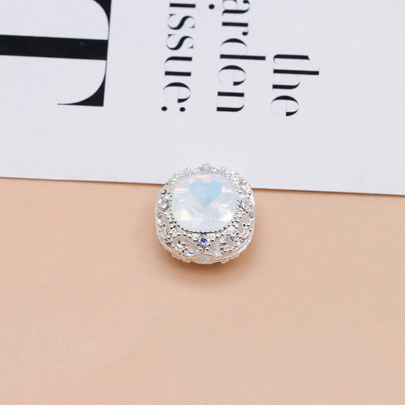 FS4846- 17mm×17mm Square Mocha Alloy Beads That Can Pass Through A Pen Zoe's DIY Shop