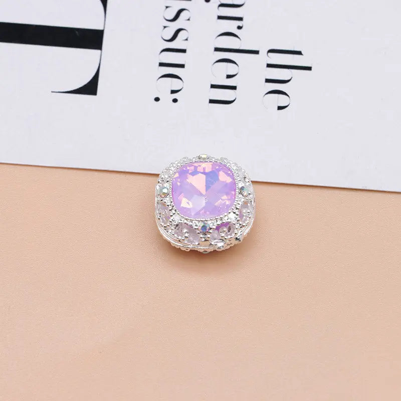 FS4846- 17mm×17mm Square Mocha Alloy Beads That Can Pass Through A Pen Zoe's DIY Shop