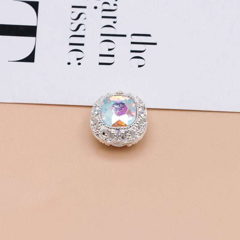 FS4846- 17mm×17mm Square Mocha Alloy Beads That Can Pass Through A Pen Zoe's DIY Shop