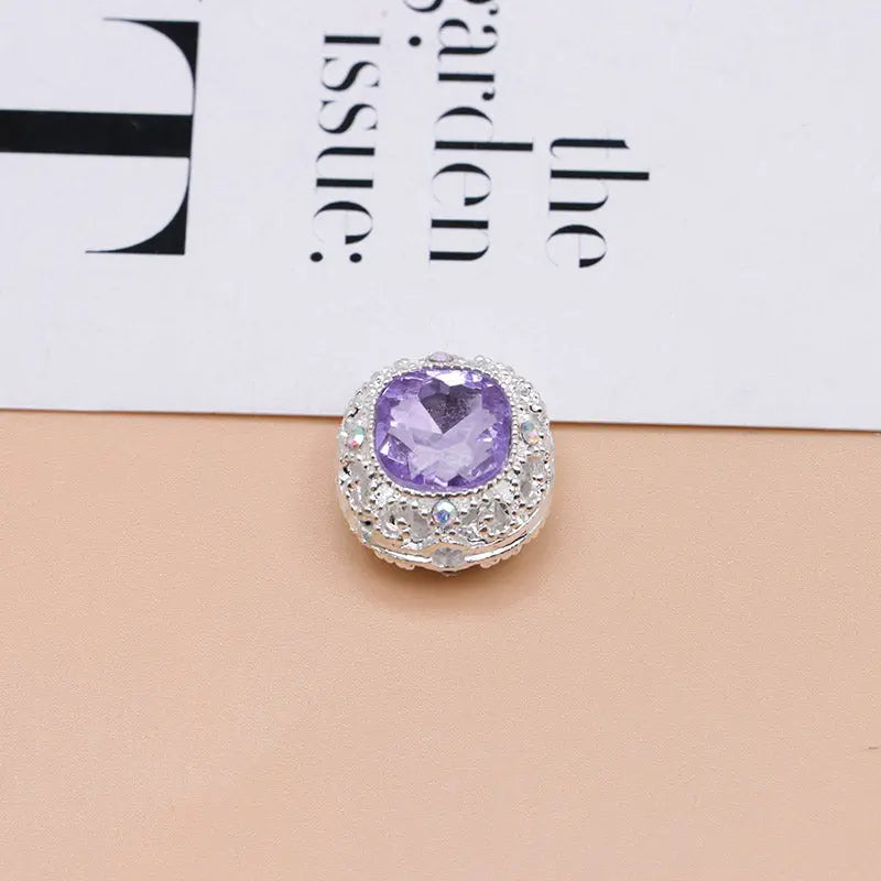 FS4846- 17mm×17mm Square Mocha Alloy Beads That Can Pass Through A Pen Zoe's DIY Shop