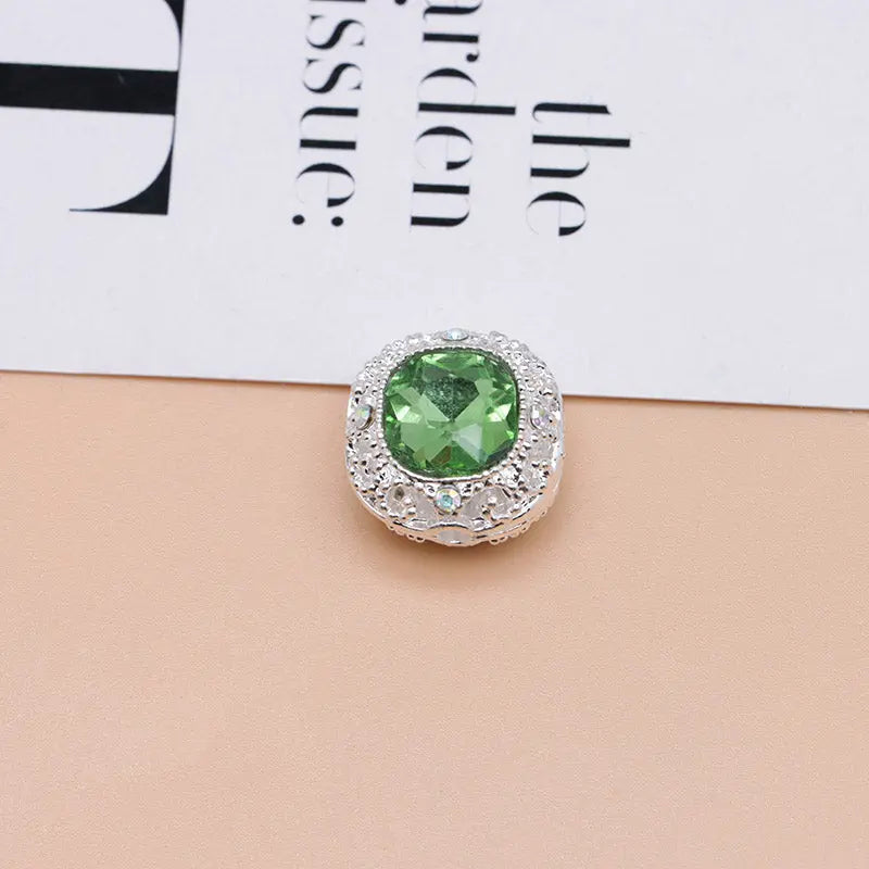 FS4846- 17mm×17mm Square Mocha Alloy Beads That Can Pass Through A Pen Zoe's DIY Shop